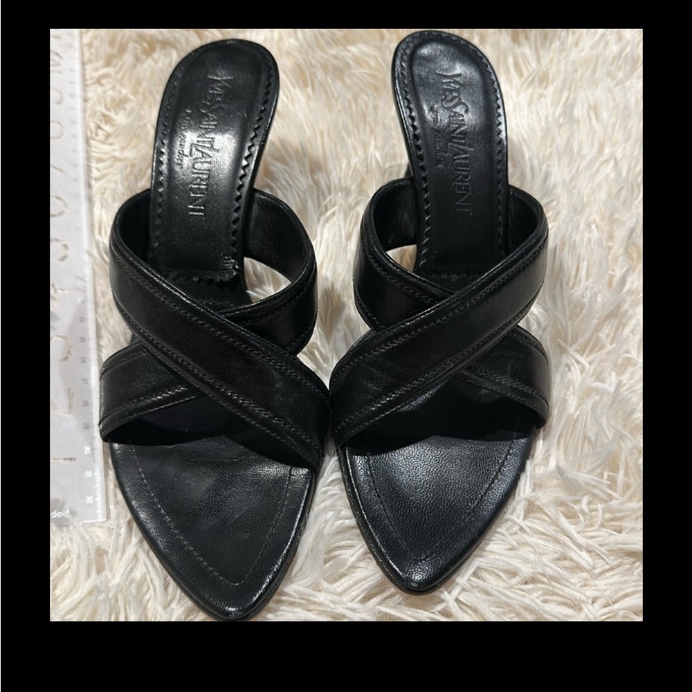 YSL BLACK LEATHER SANDALS- MAKE AN OFFER 🖤 - Picture 11 of 11